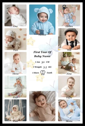 12 months Baby Photo Frame