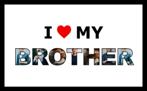 Personalized Love Brother Photo Frame – Customizable Gift for Brother