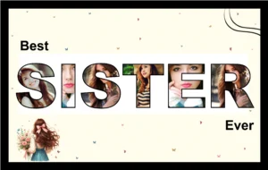 Personalized Sister Photo Frame Customizable