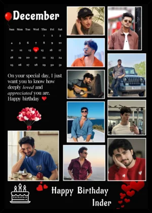 Personalized Birthday Photo Collage Frame