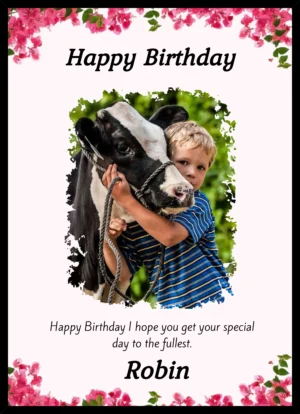 Custom birthday gift photo frame with personalized photo