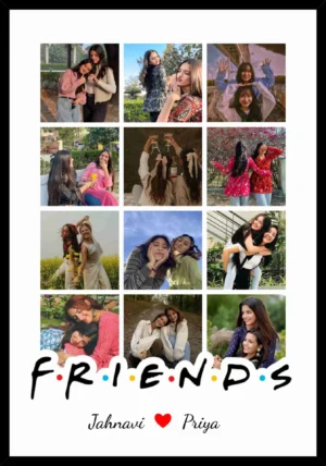 friends photo collage frame personalized with multiple pictures best friend gift