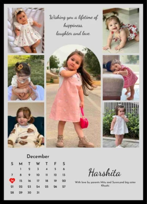 Custom Baby Photo Frame with Name, Message and Special Date Personalized Baby Collage Gift