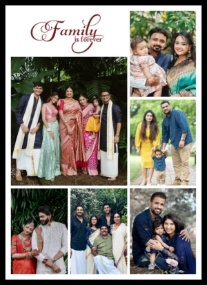 Family Is Forever personalized collage photo frame with multiple family photos