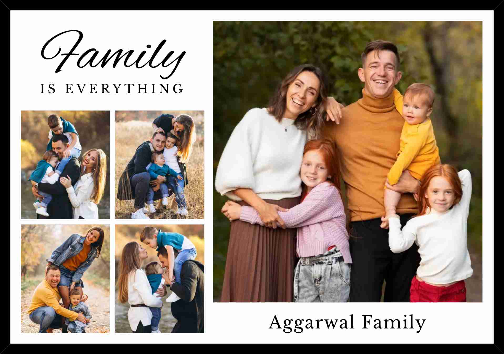 Personalised Family Is Everything Surname Photo Frame with Custom Family Name