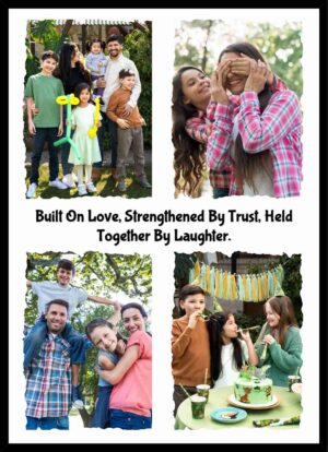 Personalized family memories quote photo frame with custom family collage pictures
