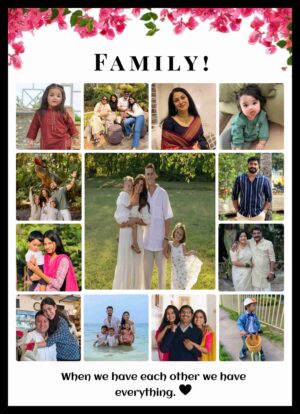 Personalized Multi Photo Memories Frame Love And Family Theme