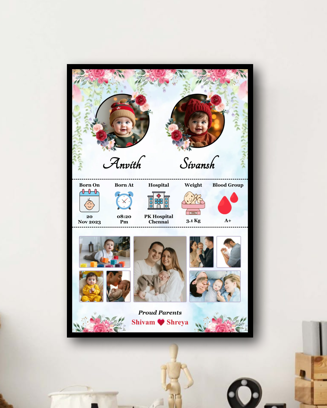 Twin Baby Frames