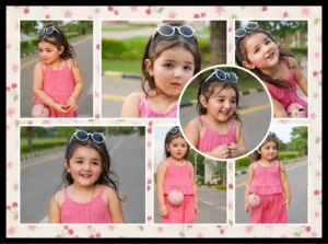 Custom Baby Photo Collage Frame with Multiple Pictures Personalized Baby Picture Frame