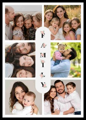 Personalized Family Photo Collage Frame for Home Décor with Custom Family Pictures
