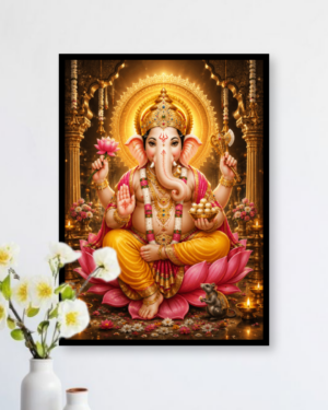 Personalised Lord Ganesha Spiritual Photo Frame – Devotional Wall Art
