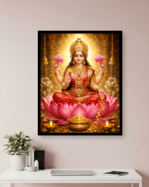 Personalised Goddess Lakshmi Spiritual Photo Frame – Devotional Wall Art