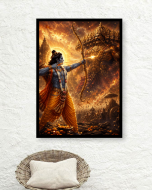 Personalised Lord Rama Dussehra Photo Frame – Victory of Good Over Evil Wall Art